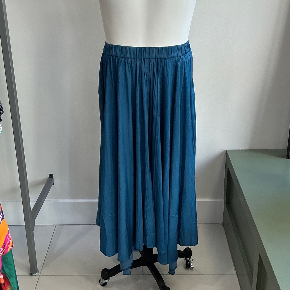 Anthropologie Teal Maxi Skirt - Small (1674) - Picture 2 of 2